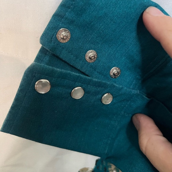 Rodeo shirt western horse print pearl snap - Picture 2 of 8